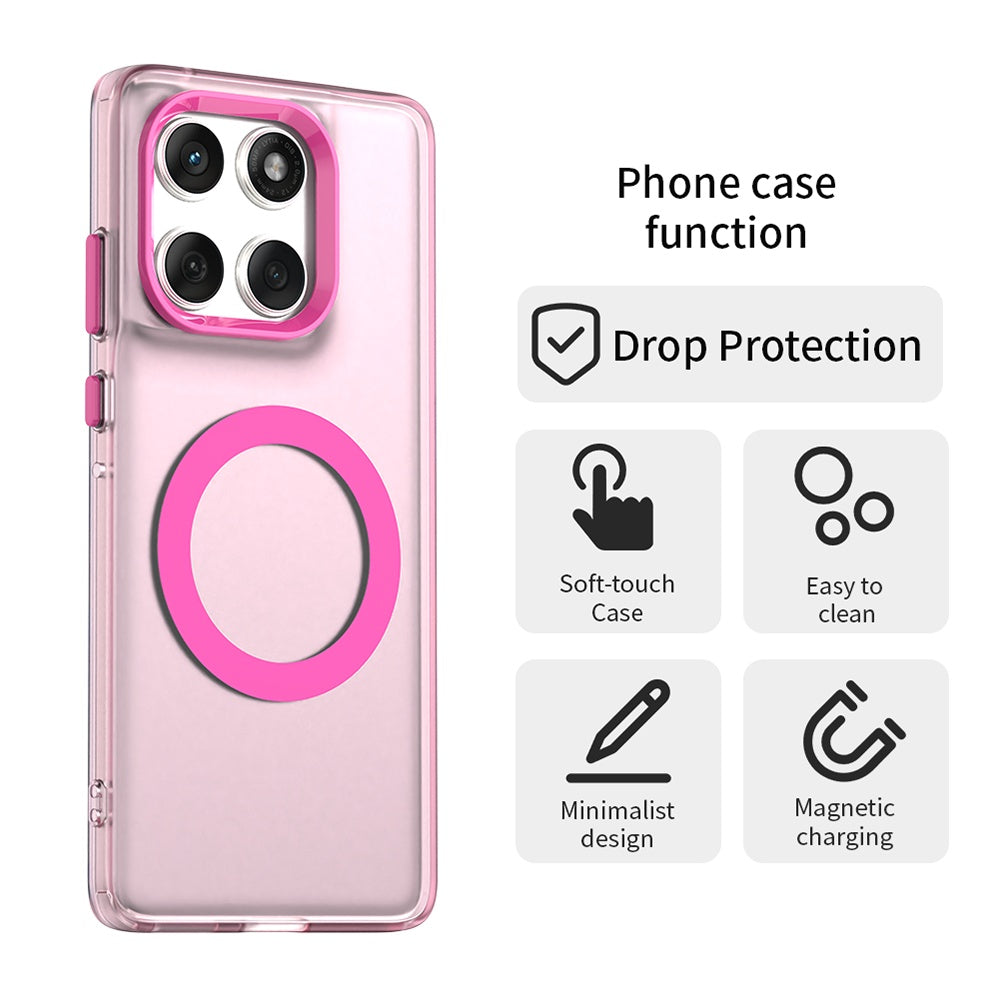 Funda MagSafe para Motorola Edge 60 Fusion / Edge 60, Techsuit, CandyCase, Rosa