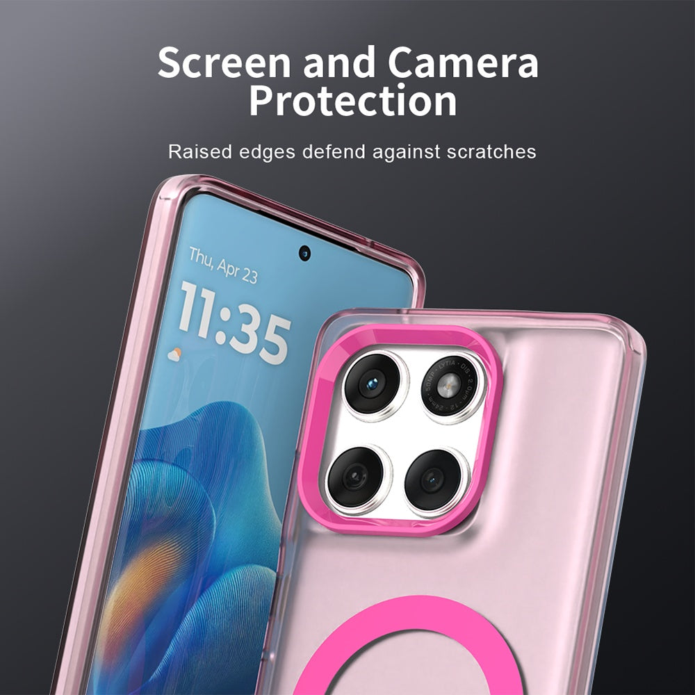 Funda MagSafe para Motorola Edge 60 Fusion / Edge 60, Techsuit, CandyCase, Rosa