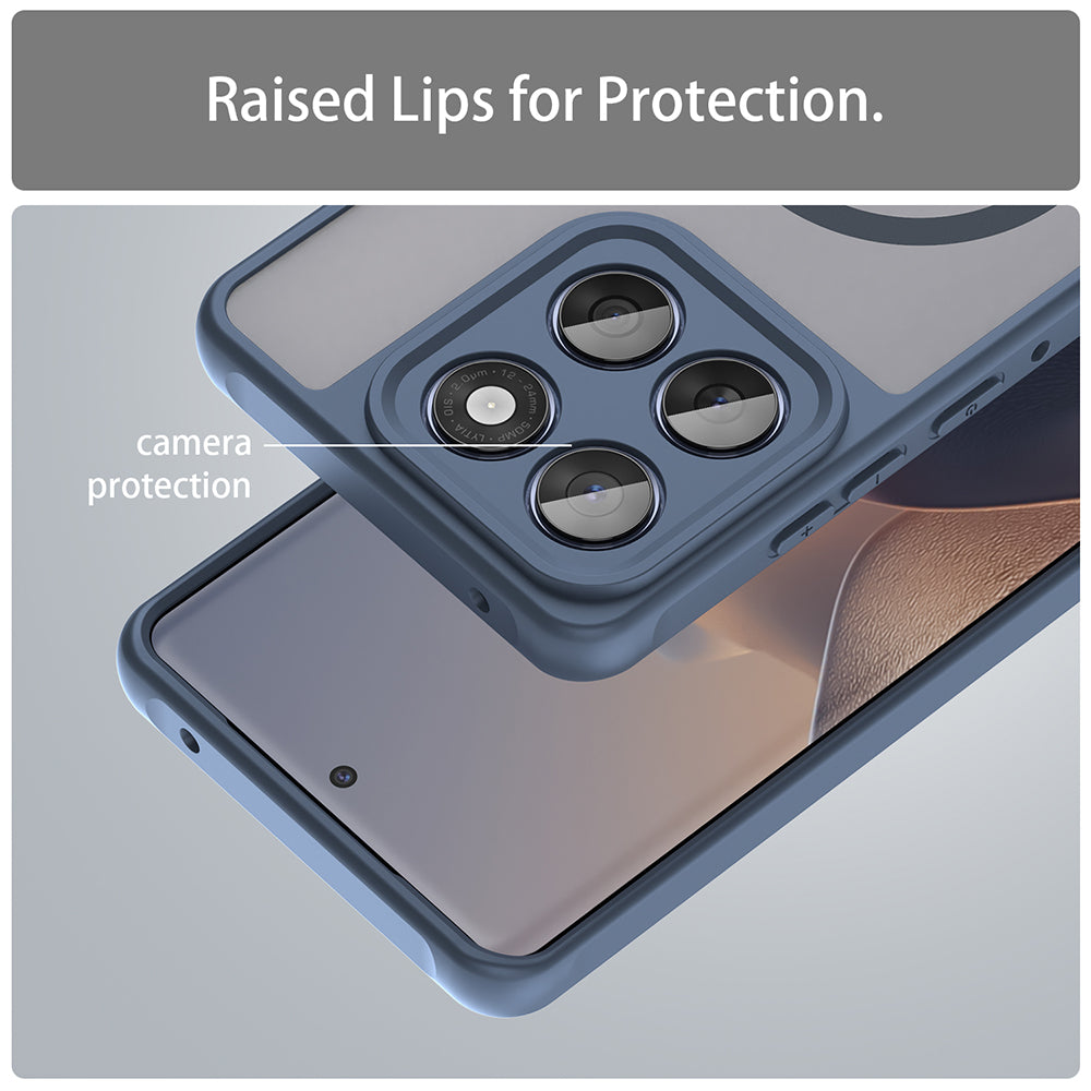 Funda MagSafe para Motorola Edge 60 Fusion / Edge 60, Techsuit, HaloFrost II, Azul marino