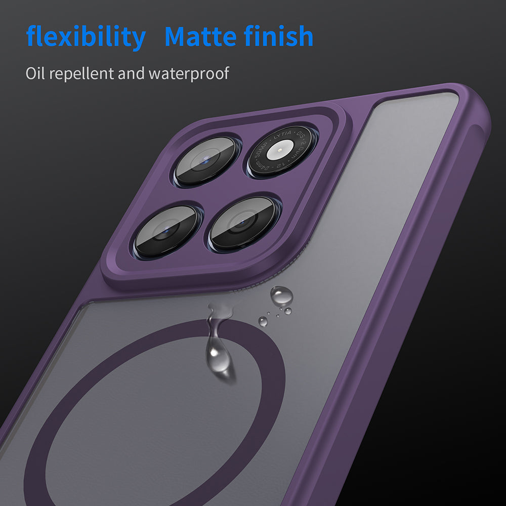Funda MagSafe para Motorola Edge 60 Fusion / Edge 60, Techsuit, HaloFrost II, Morado