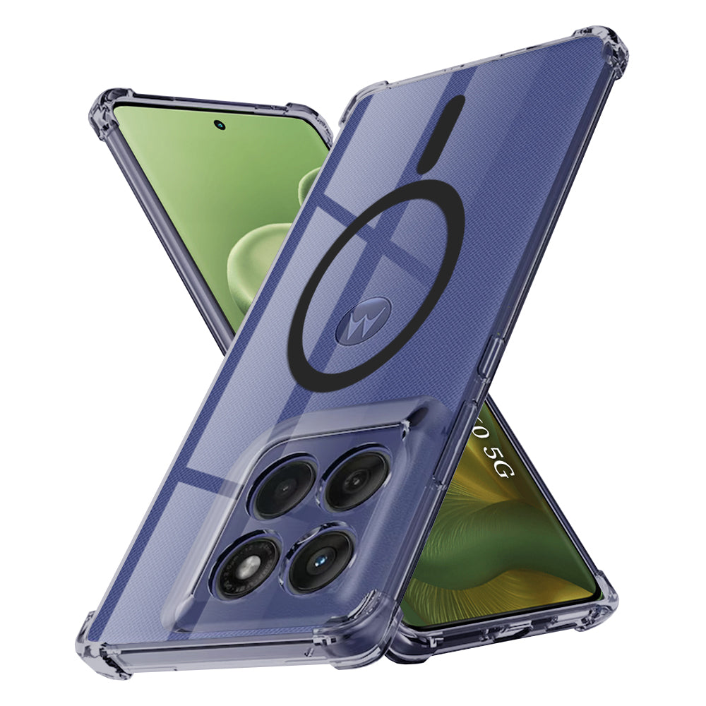 Funda MagSafe para Motorola Edge 60 Fusion / Edge 60, Techsuit, Transparente a prueba de golpes, Ahumado