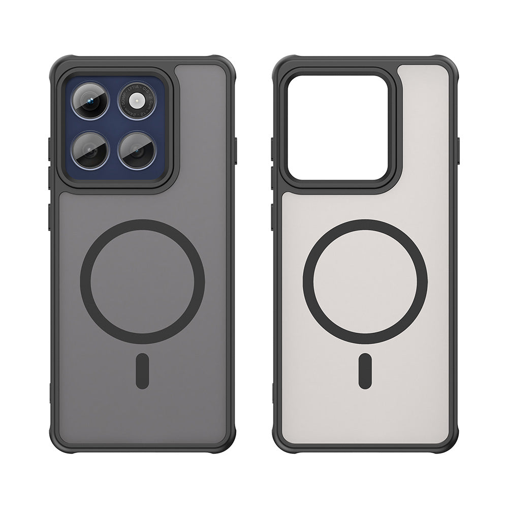 Funda MagSafe para Motorola Edge 60 Pro, Techsuit, HaloFrost II (Agujero Grande para Lente), Negra