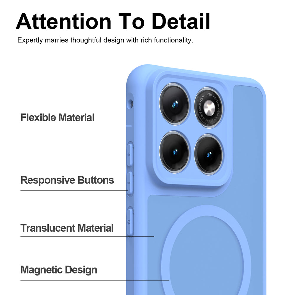 Funda MagSafe para Motorola Edge 70 Fusion, Techsuit, HaloFrost II, Azul