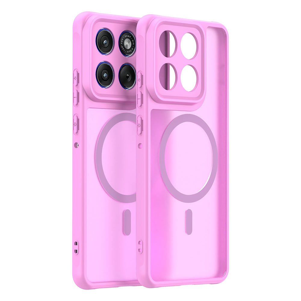 Funda MagSafe para Motorola Edge 70, Techsuit, HaloFrost II, Rosa