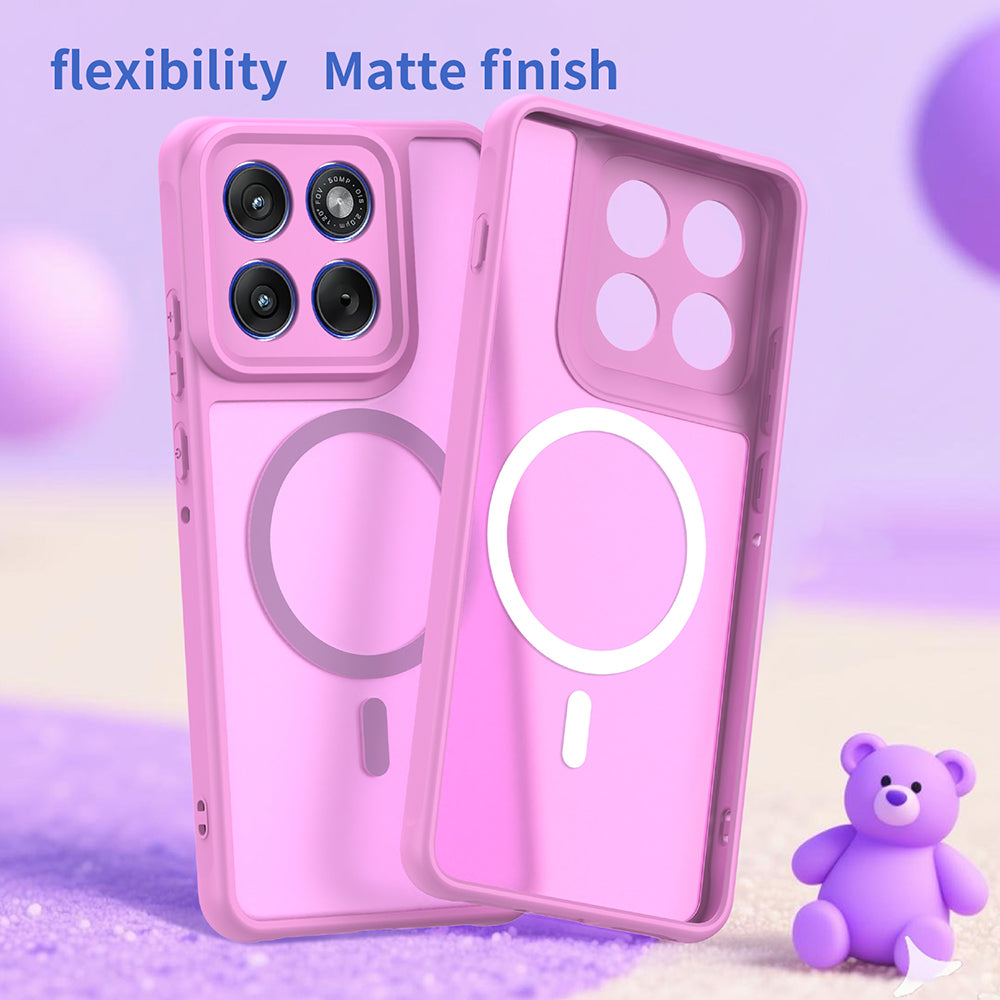Funda MagSafe para Motorola Edge 70, Techsuit, HaloFrost II, Rosa