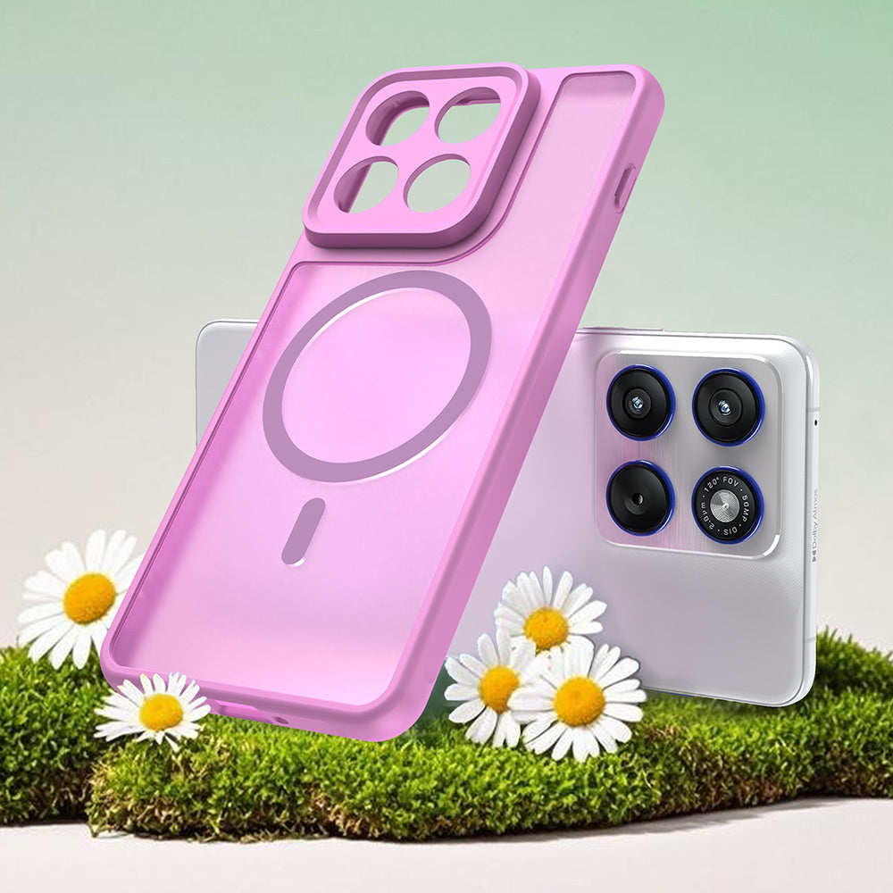 Funda MagSafe para Motorola Edge 70, Techsuit, HaloFrost II, Rosa