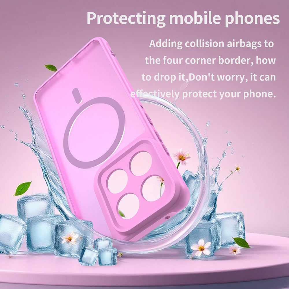 Funda MagSafe para Motorola Edge 70, Techsuit, HaloFrost II, Rosa