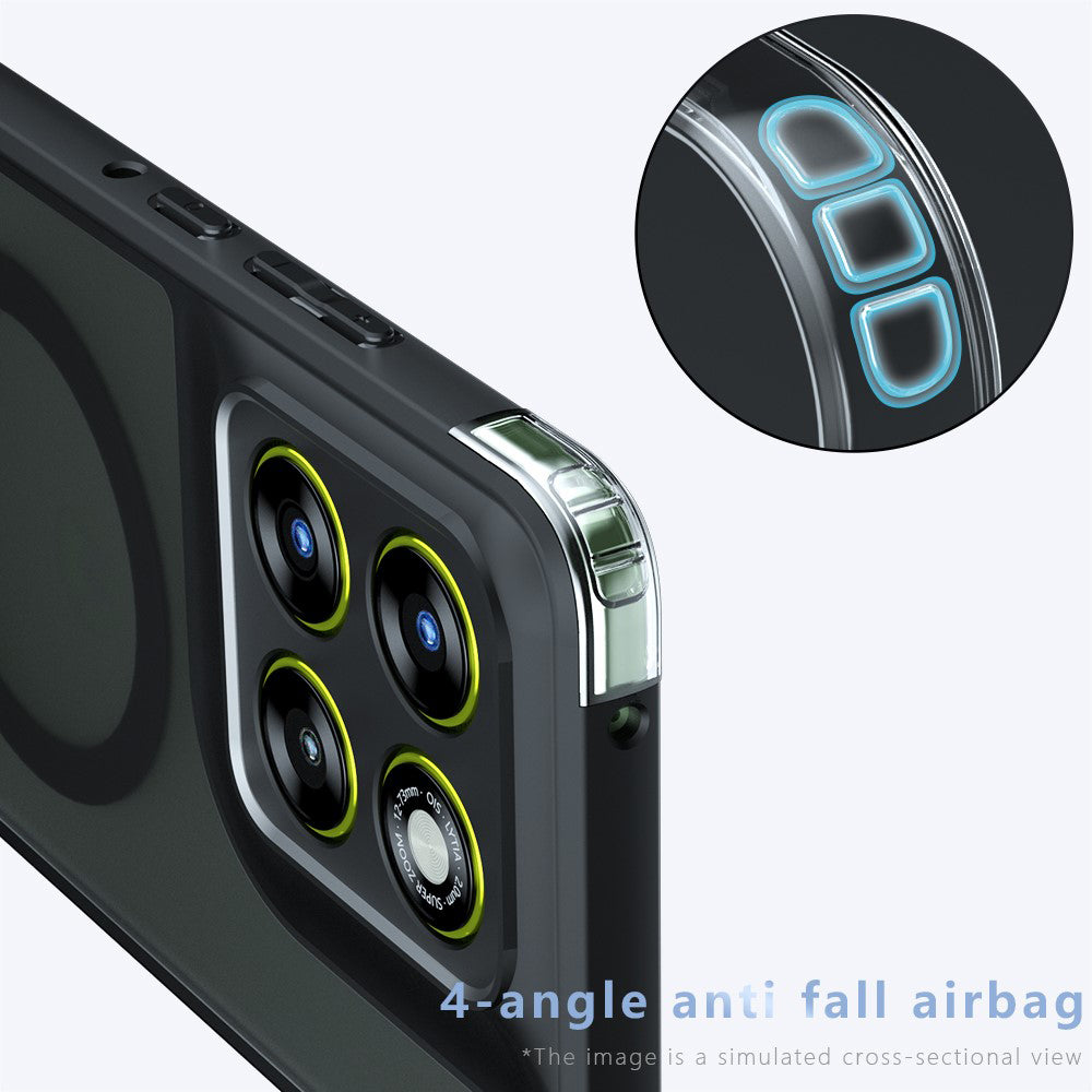 Funda MagSafe para Motorola Edge 70, Techsuit, PureFrost, Negra Satinada