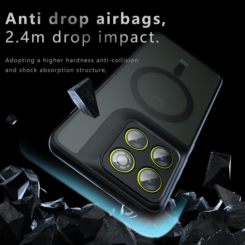 Funda MagSafe para Motorola Edge 70, Techsuit, PureFrost, Negra Satinada