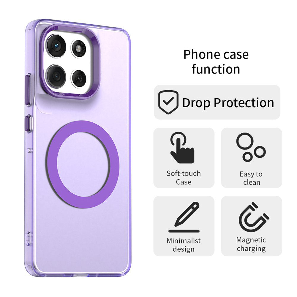 Funda MagSafe para Motorola Moto G86, Techsuit, CandyCase, Morado