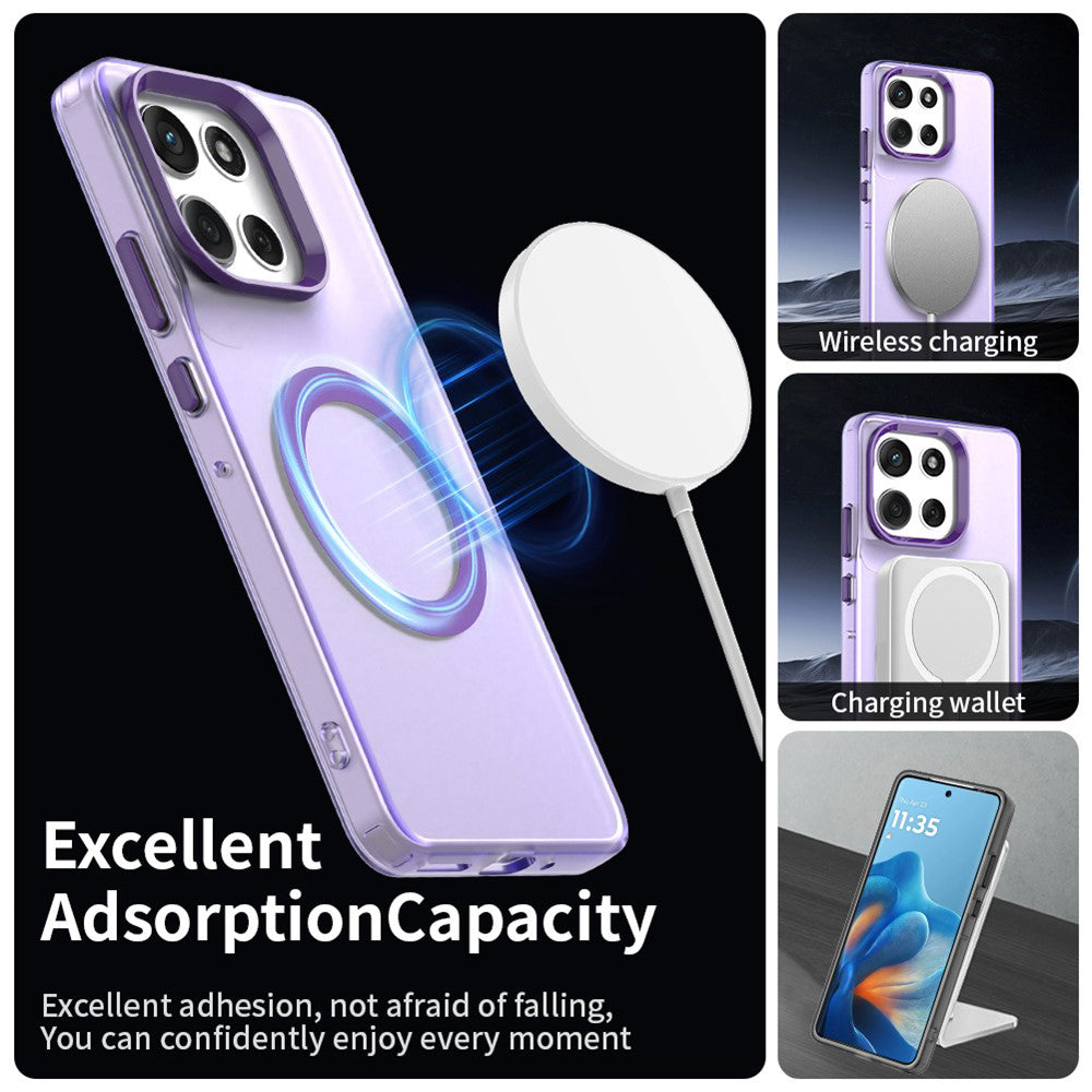 Funda MagSafe para Motorola Moto G86, Techsuit, CandyCase, Morado