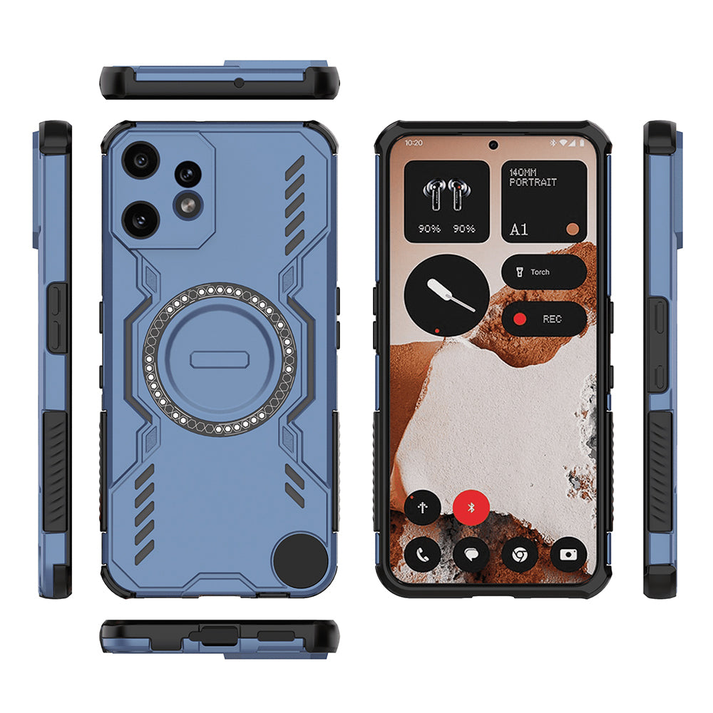 Funda MagSafe para Nothing CMF Phone 2 Pro, Techsuit, ArmorMag, Azul