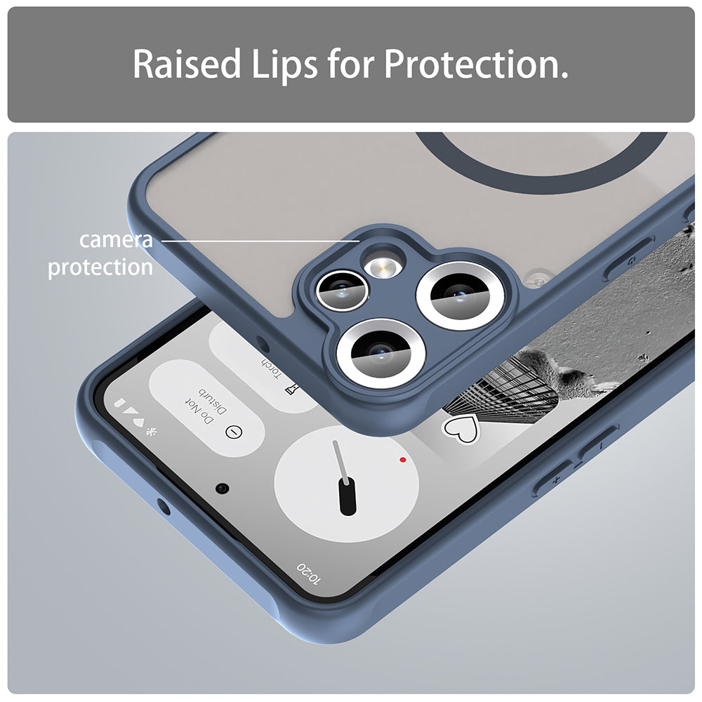 Funda MagSafe para Nothing CMF Phone 2 Pro, Techsuit, HaloFrost II, Azul Marino