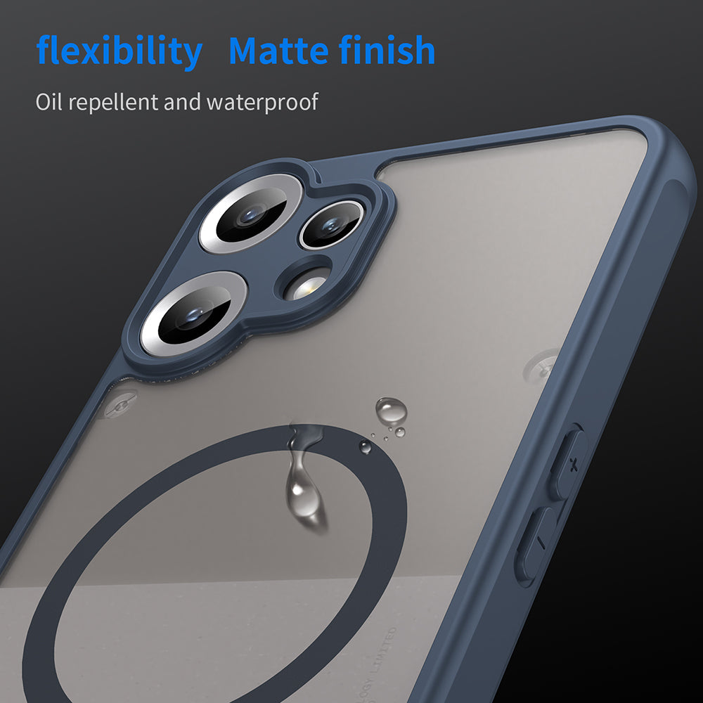 Funda MagSafe para Nothing CMF Phone 2 Pro, Techsuit, HaloFrost II, Azul Marino