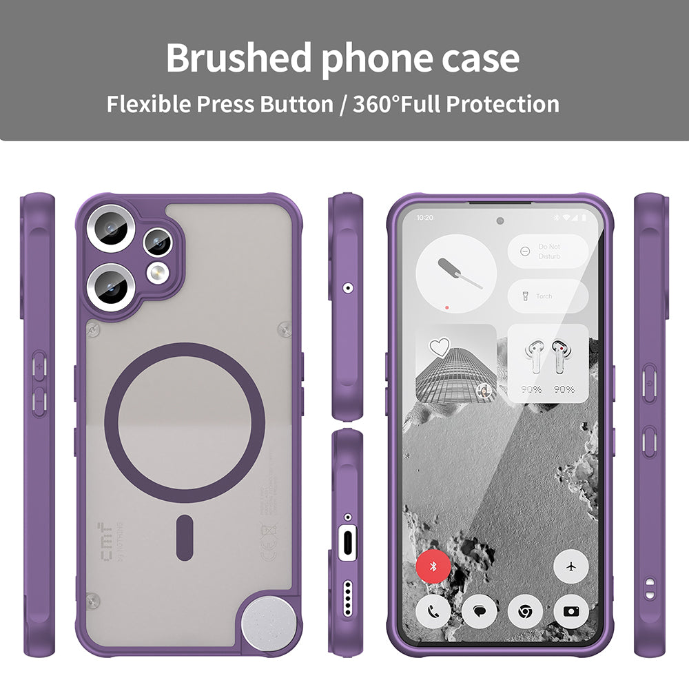 Funda MagSafe para Nothing CMF Phone 2 Pro, Techsuit, HaloFrost II, Morado