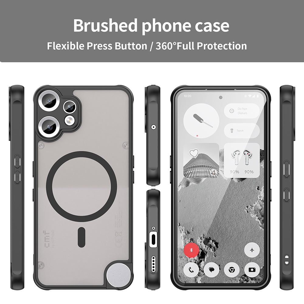 Funda MagSafe para Nothing CMF Phone 2 Pro, Techsuit, HaloFrost II, Negra