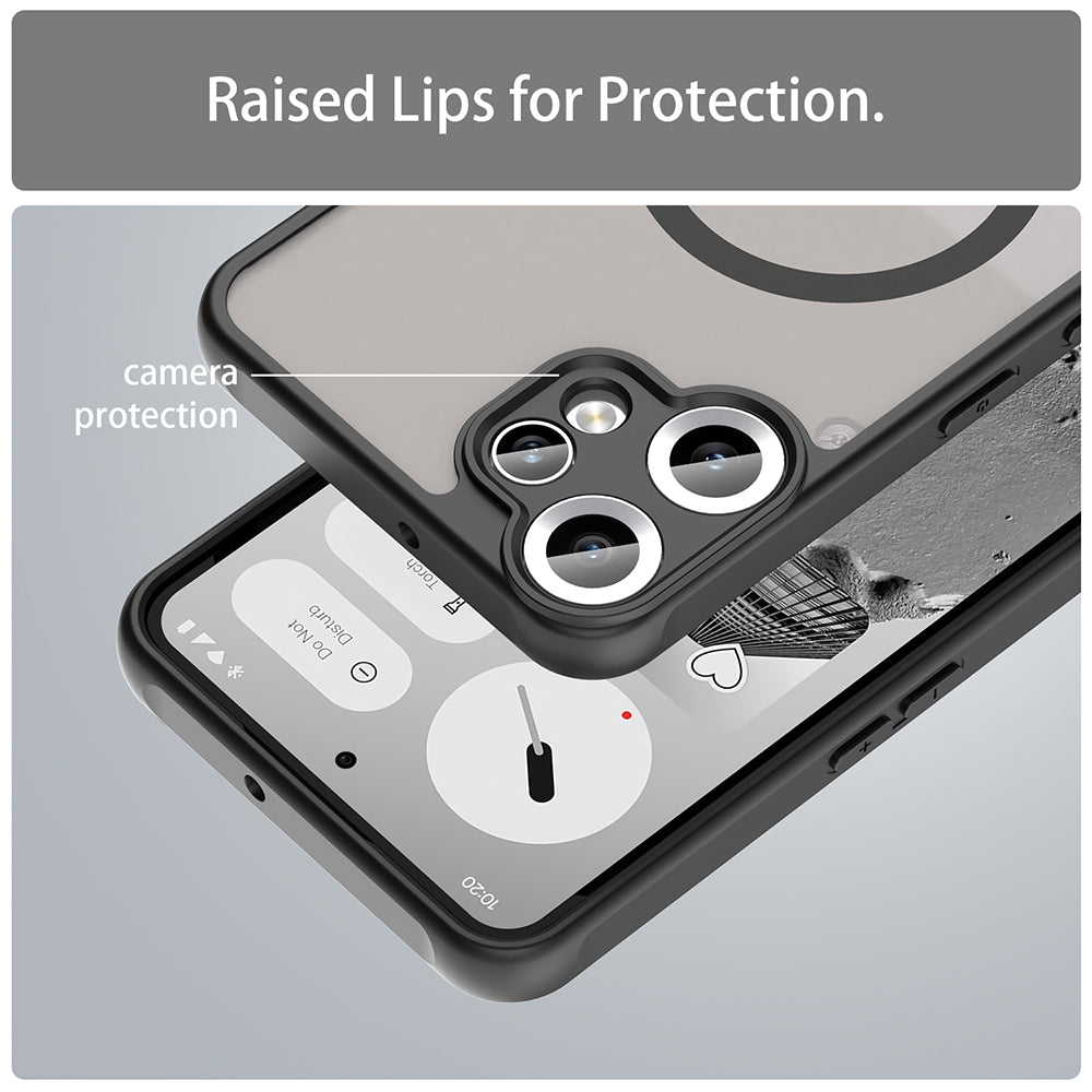 Funda MagSafe para Nothing CMF Phone 2 Pro, Techsuit, HaloFrost II, Negra