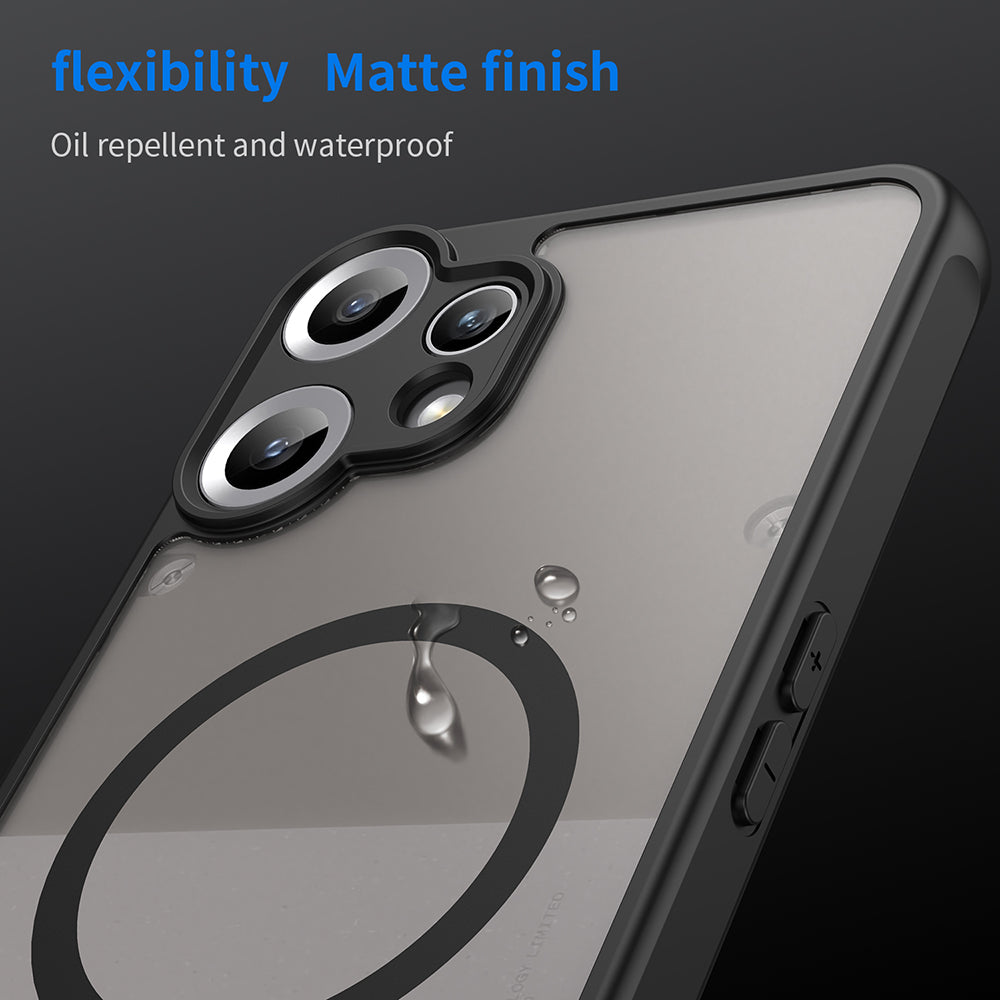 Funda MagSafe para Nothing CMF Phone 2 Pro, Techsuit, HaloFrost II, Negra