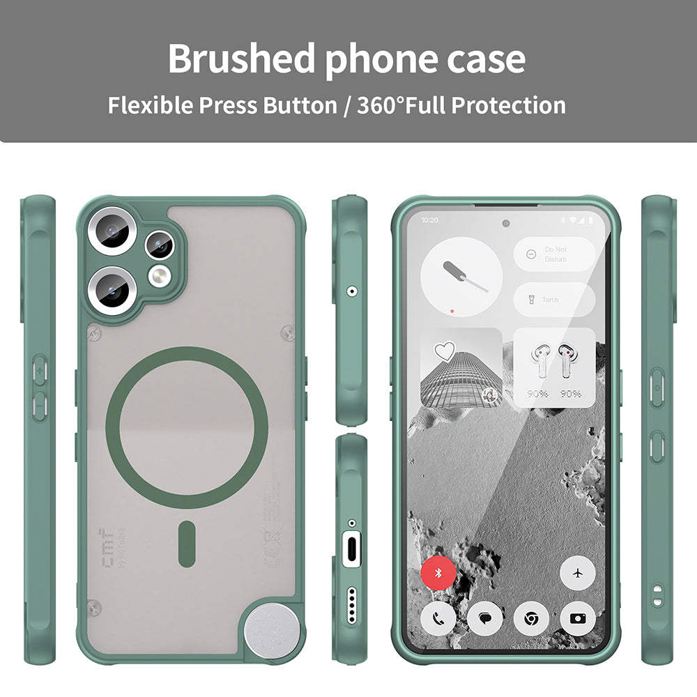 Funda MagSafe para Nothing CMF Phone 2 Pro, Techsuit, HaloFrost II, Verde