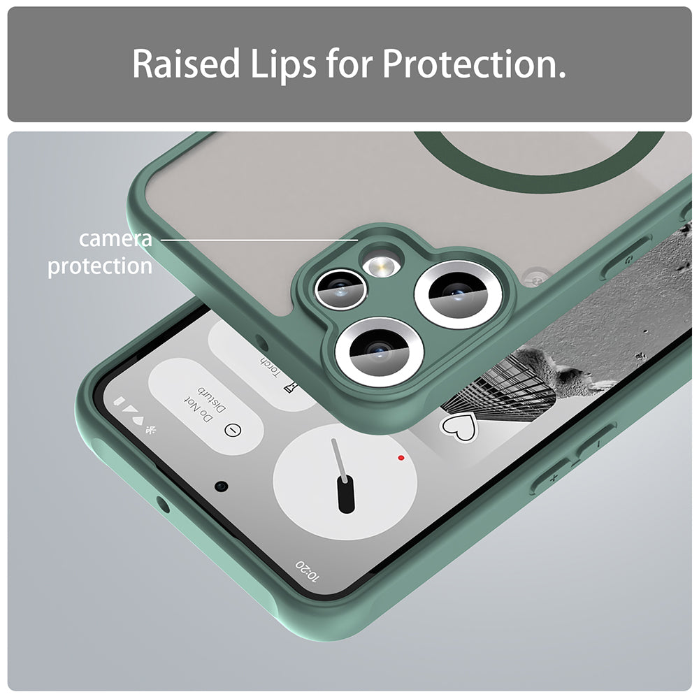 Funda MagSafe para Nothing CMF Phone 2 Pro, Techsuit, HaloFrost II, Verde