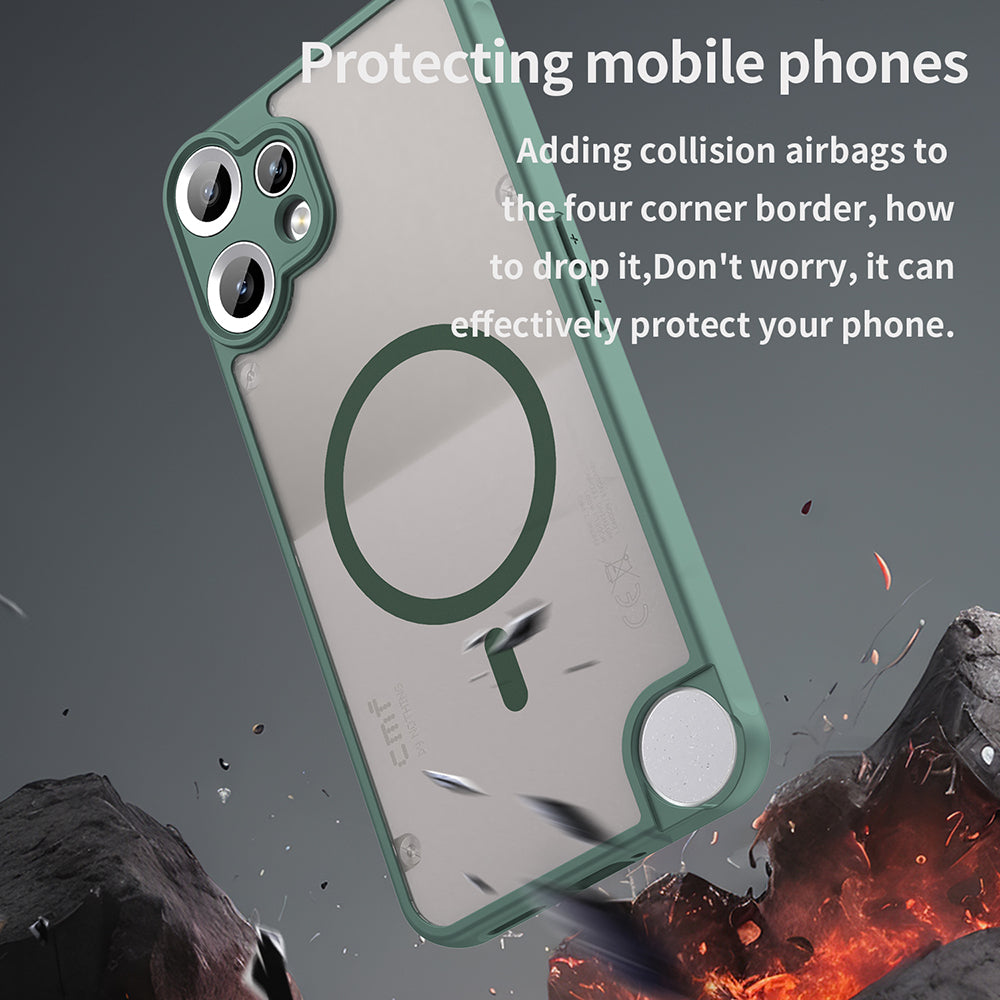 Funda MagSafe para Nothing CMF Phone 2 Pro, Techsuit, HaloFrost II, Verde