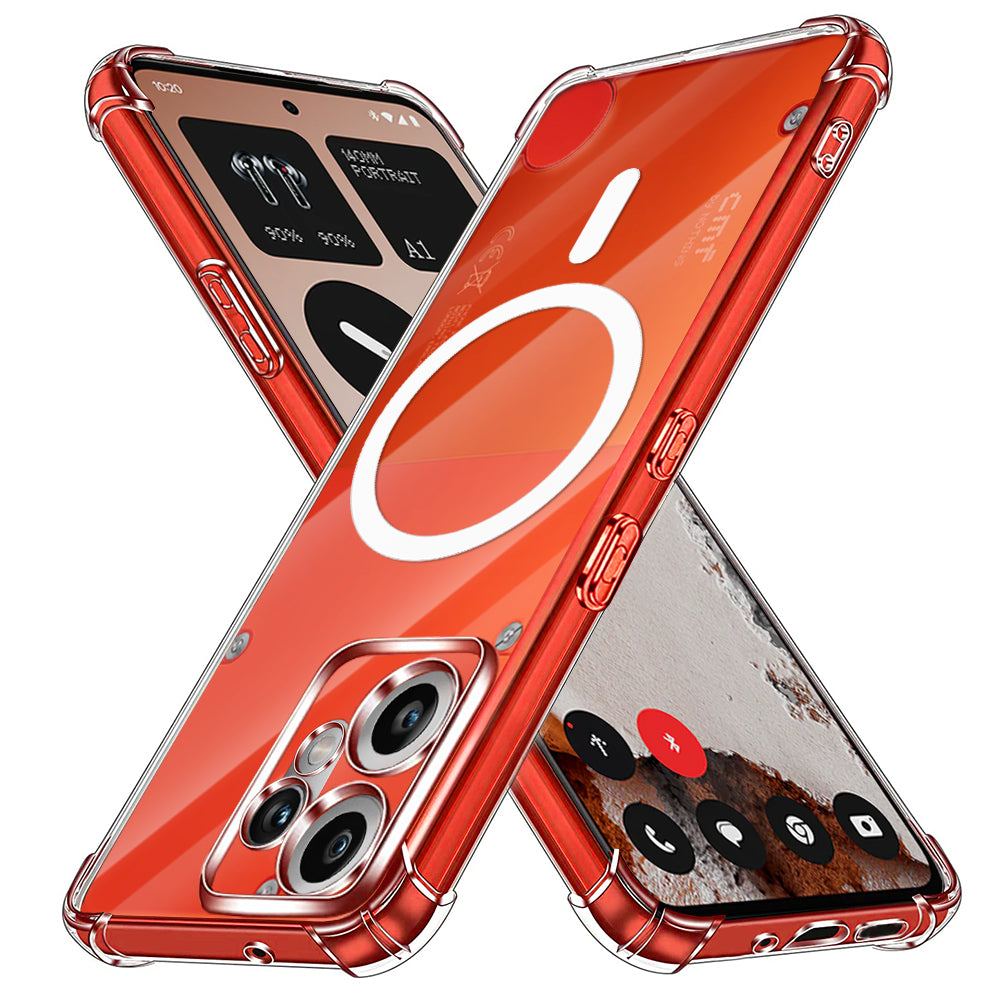Funda MagSafe para Nothing CMF Phone 2 Pro, Techsuit, a prueba de golpes, Transparente