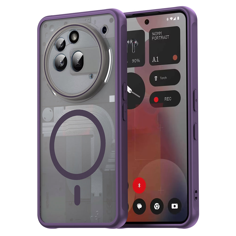 Funda MagSafe para Nothing Phone (3a) Pro, Techsuit, HaloFrost II, Morado