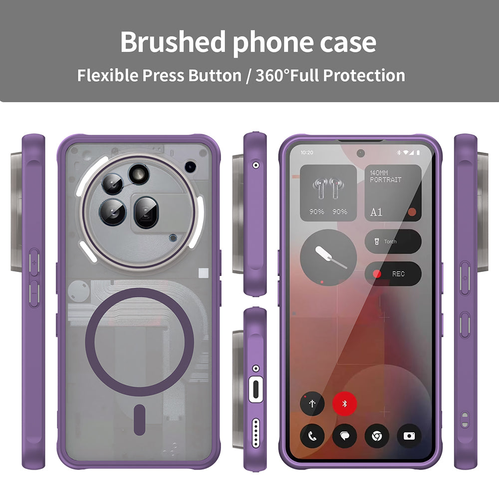 Funda MagSafe para Nothing Phone (3a) Pro, Techsuit, HaloFrost II, Morado