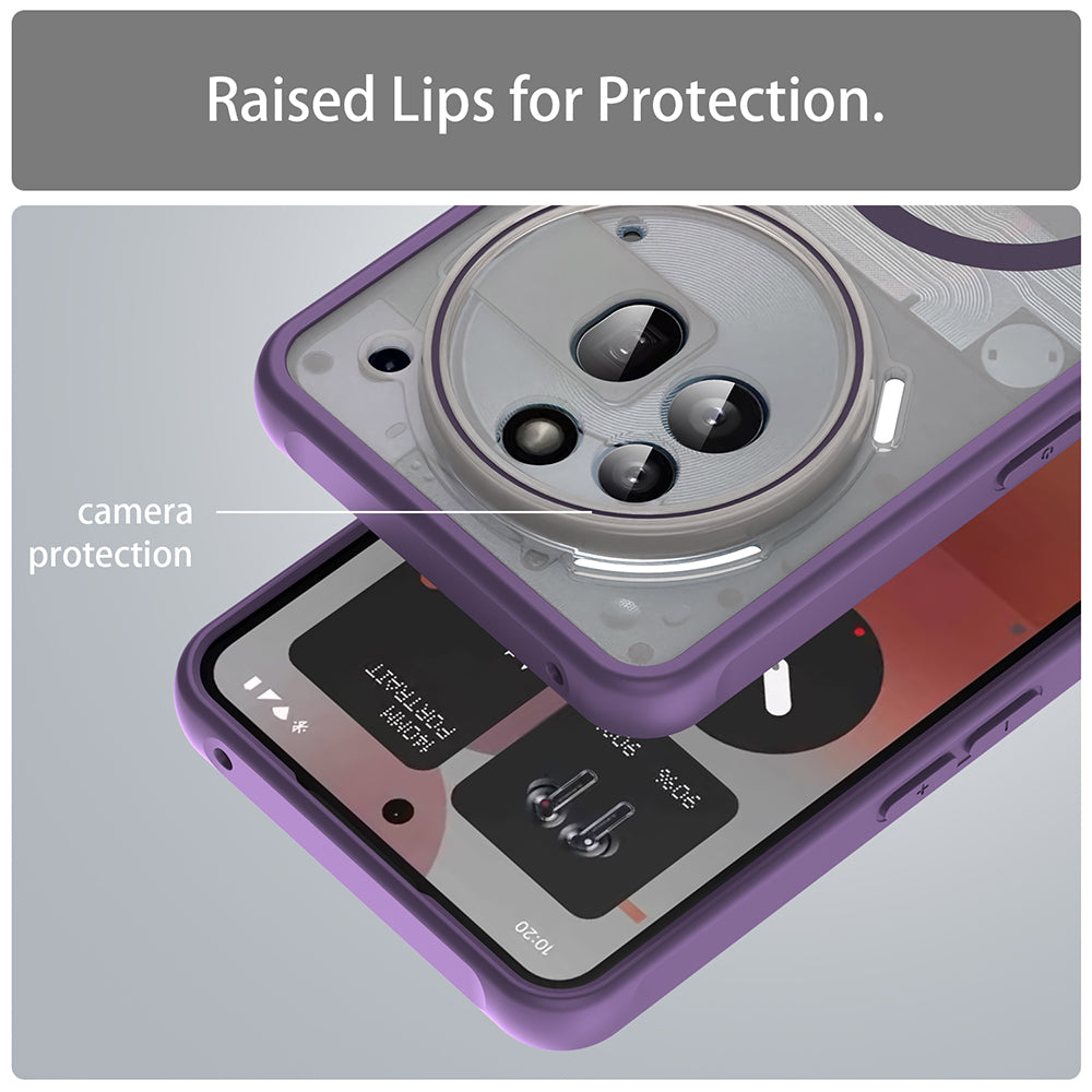 Funda MagSafe para Nothing Phone (3a) Pro, Techsuit, HaloFrost II, Morado