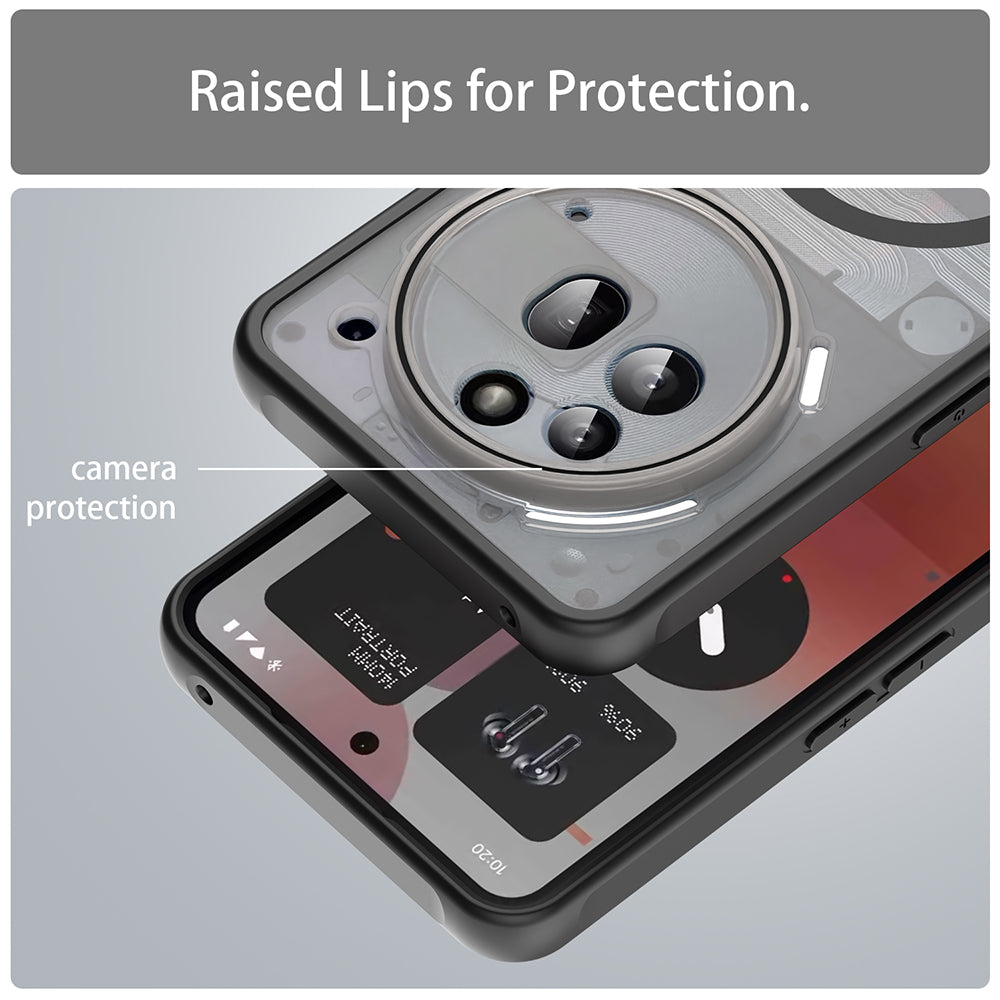 Funda MagSafe para Nothing Phone (3a) Pro, Techsuit, HaloFrost II, Negra