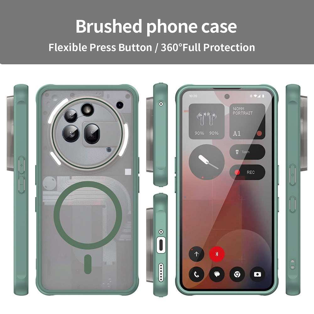 Funda MagSafe para Nothing Phone (3a) Pro, Techsuit, HaloFrost II, Verde
