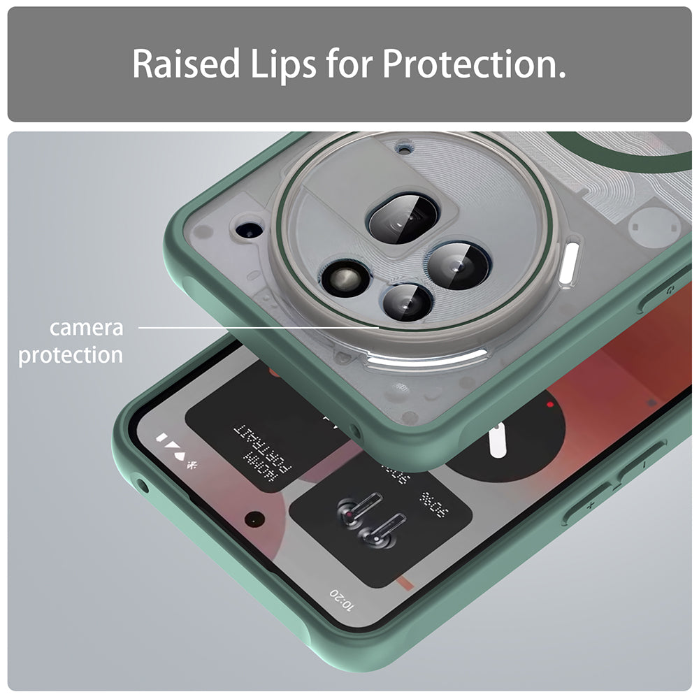 Funda MagSafe para Nothing Phone (3a) Pro, Techsuit, HaloFrost II, Verde