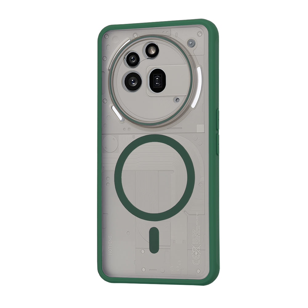 Funda MagSafe para Nothing Phone (3a) Pro, Techsuit, HaloFrost, Verde
