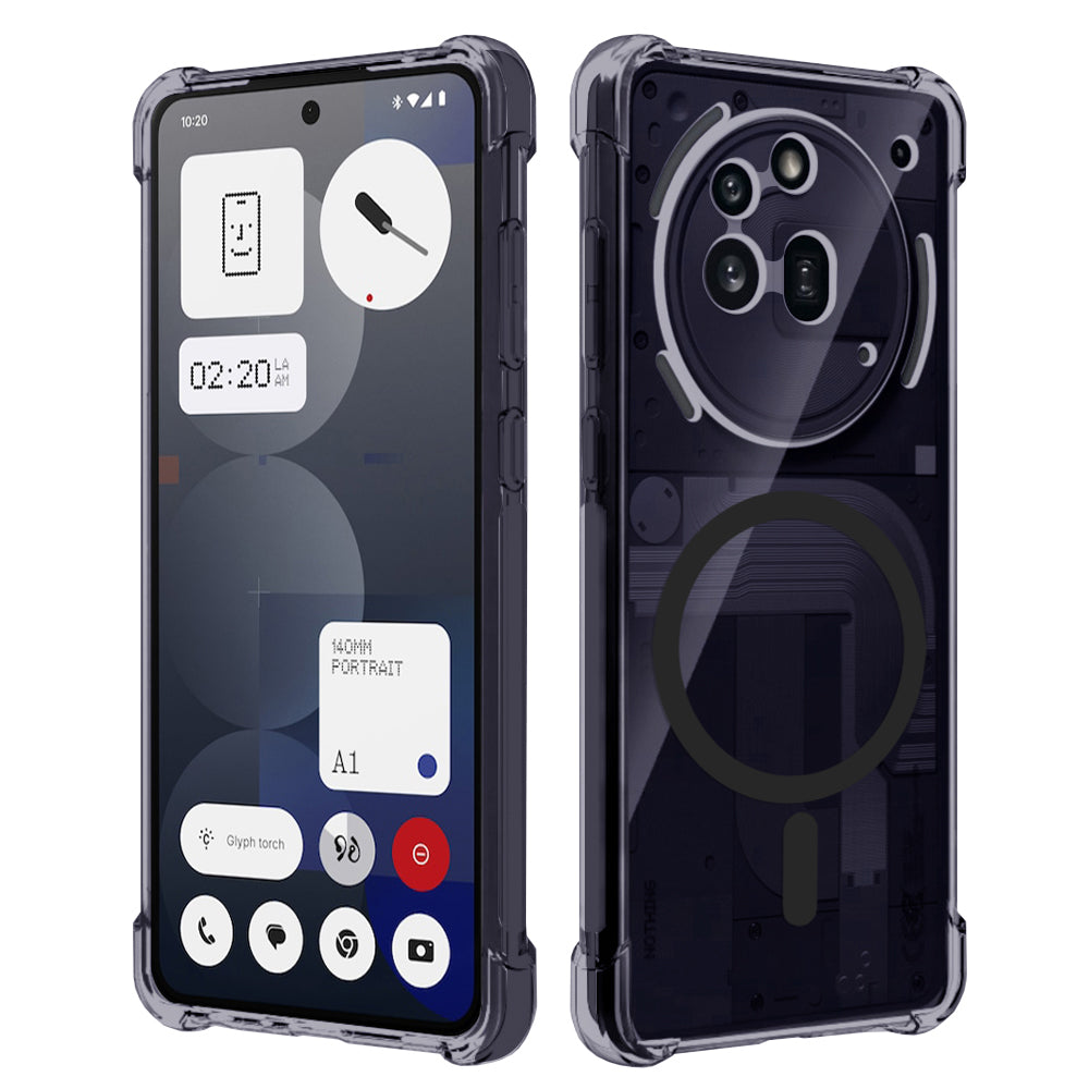 Funda MagSafe para Nothing Phone (3a) Pro, Techsuit, Transparente a prueba de golpes, Ahumado