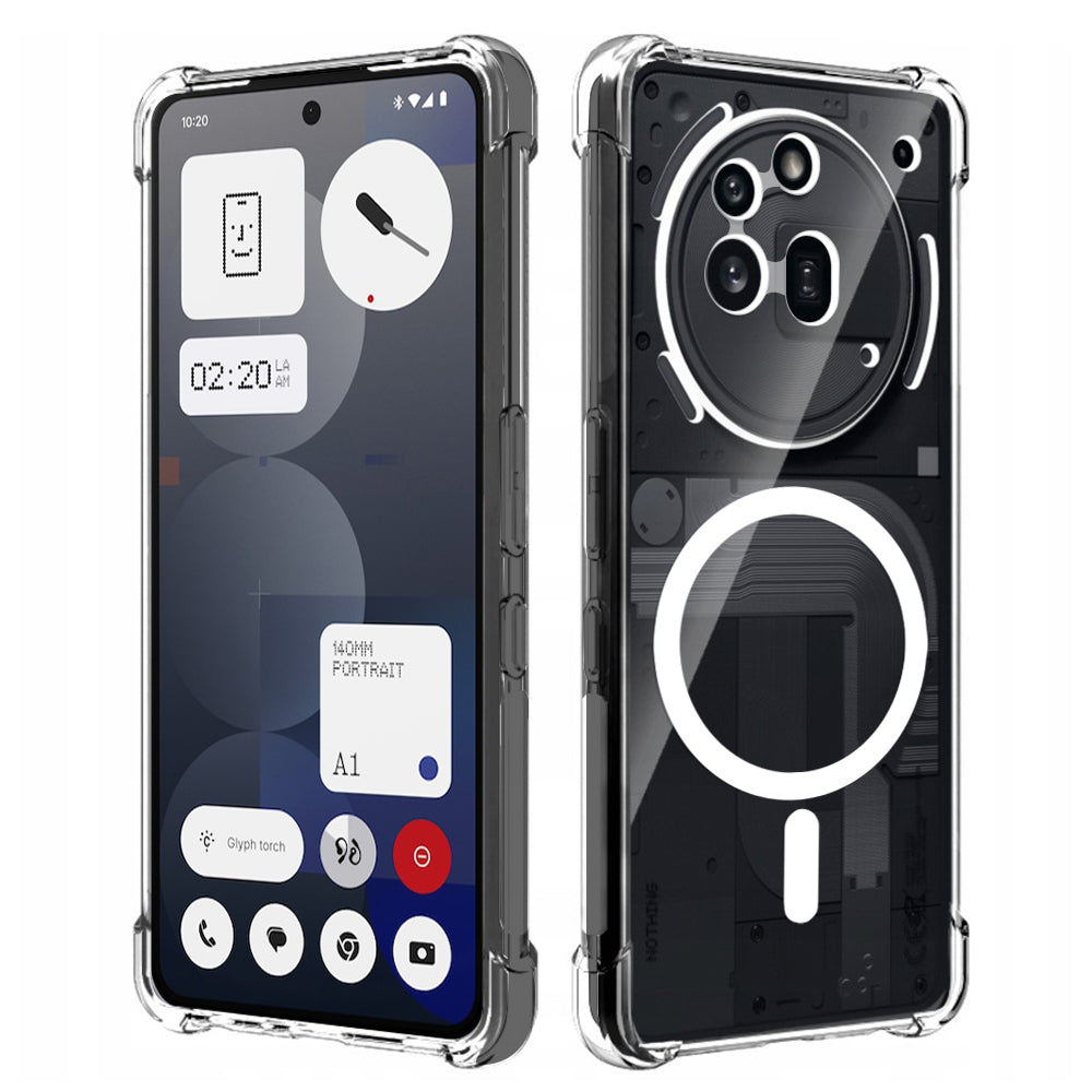 Funda MagSafe para Nothing Phone (3a) Pro, Techsuit, a prueba de golpes, Transparente