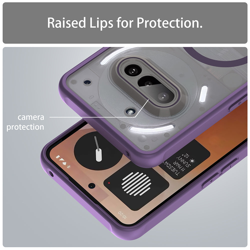 Funda MagSafe para Nothing Phone (3a), Techsuit, HaloFrost II, Morado