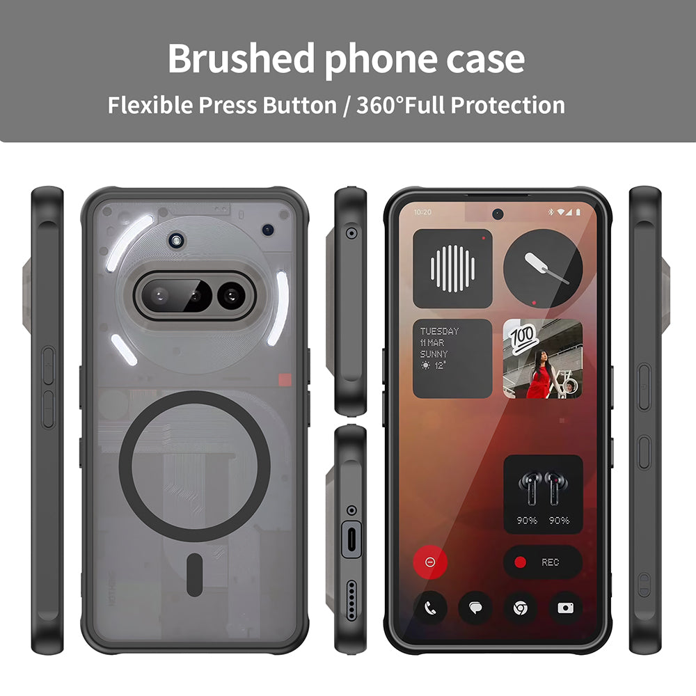 Funda MagSafe para Nothing Phone (3a), Techsuit, HaloFrost II, Negra