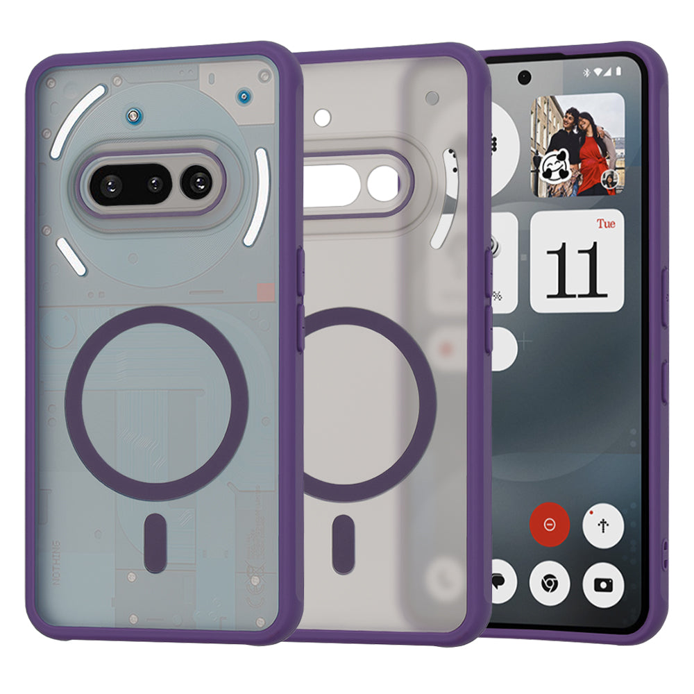 Funda MagSafe para Nothing Phone (3a), Techsuit, HaloFrost, Morado Oscuro