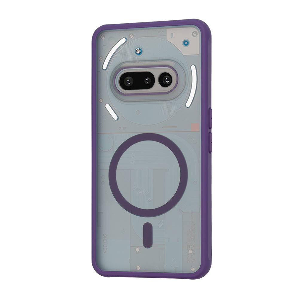 Funda MagSafe para Nothing Phone (3a), Techsuit, HaloFrost, Morado Oscuro