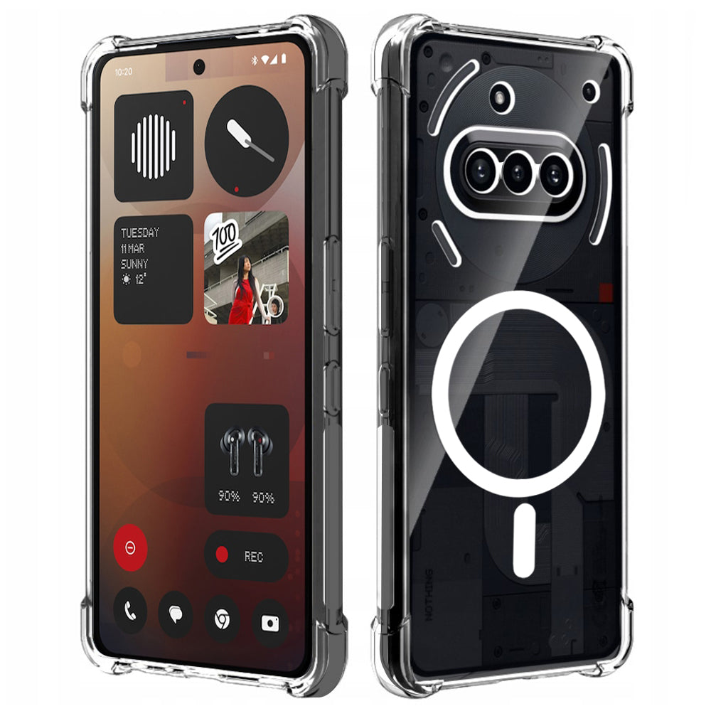 Funda MagSafe para Nothing Phone (3a), Techsuit, a prueba de golpes, Transparente