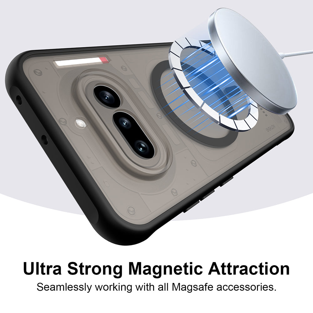 Funda MagSafe para Nothing Phone (4a), Techsuit, HaloFrost II, Negra