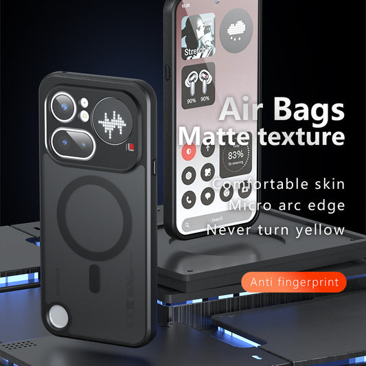 Funda MagSafe para Nothing Phone (4b), Techsuit, PureFrost, Negra Satinada