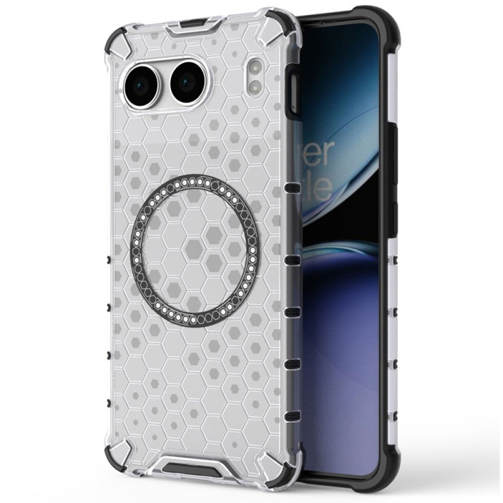 Funda MagSafe para OnePlus Nord 4, Techsuit, HoneyComb Shield, Blanca