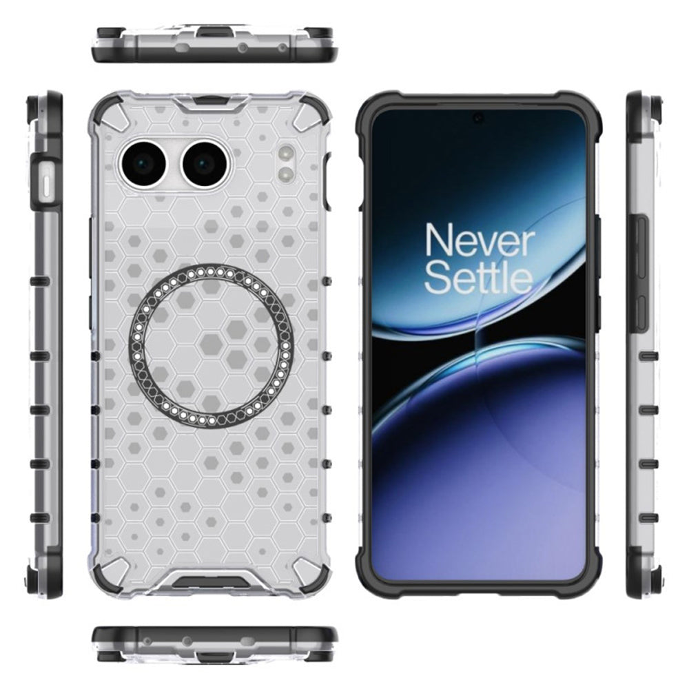 Funda MagSafe para OnePlus Nord 4, Techsuit, HoneyComb Shield, Blanca