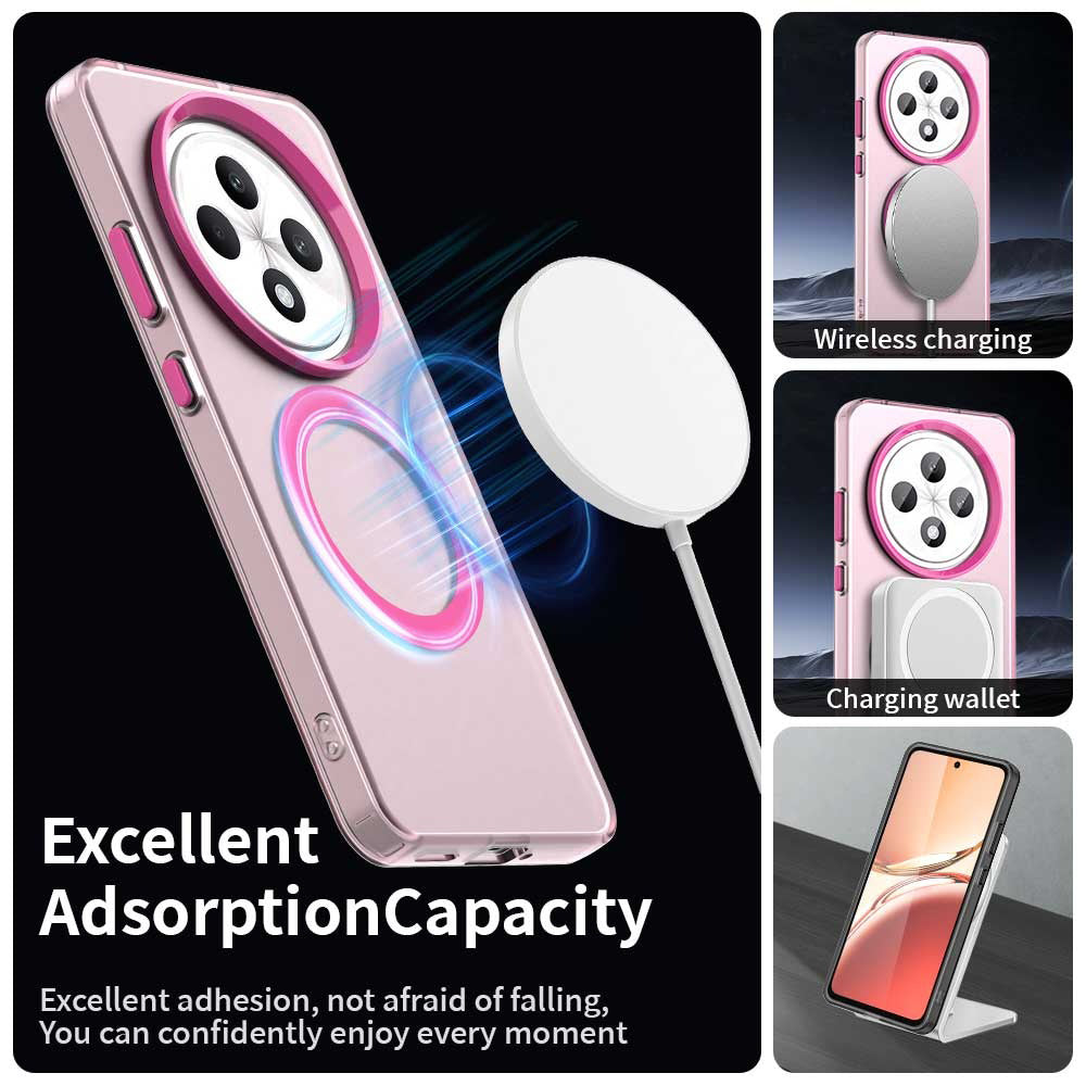 Funda MagSafe para Oppo A3 4G / A3 5G, Techsuit, CandyCase, Rosa