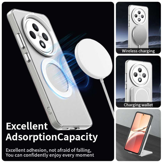 Funda MagSafe para Oppo Reno12 FS 5G / Reno12 FS 4G / Reno12 F 4G / Reno12 F, Techsuit, CandyCase, Blanca