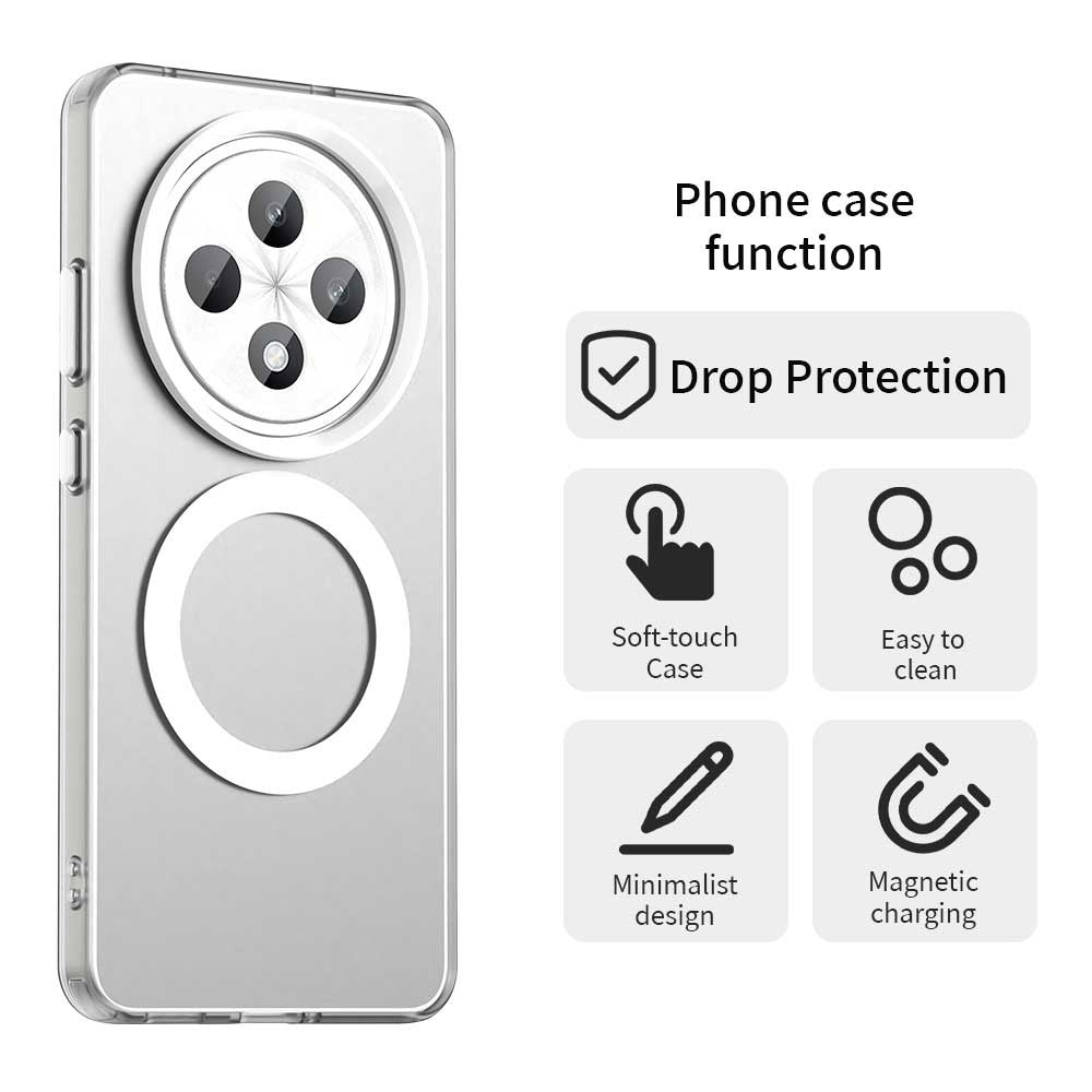Funda MagSafe para Oppo Reno12 FS 5G / Reno12 FS 4G / Reno12 F 4G / Reno12 F, Techsuit, CandyCase, Blanca
