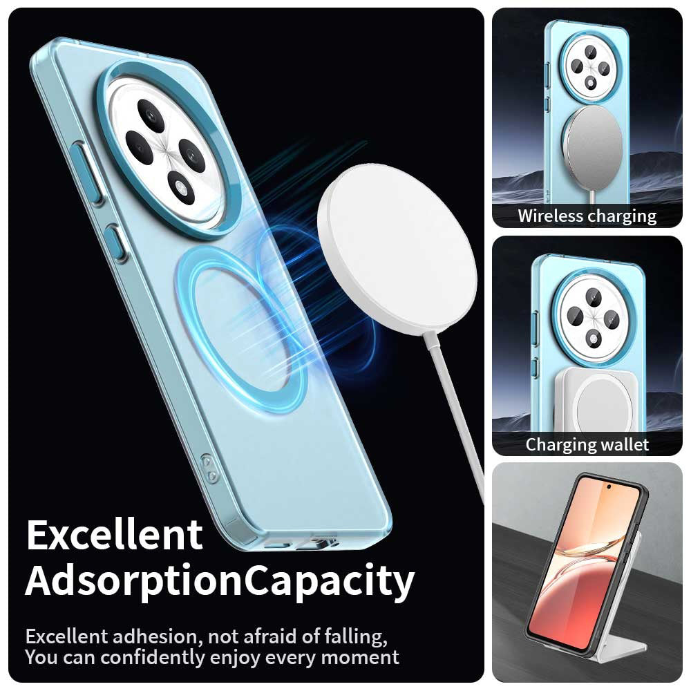 Funda MagSafe para Oppo Reno12 FS 5G / Reno12 FS 4G / Reno12 F 4G / Reno12 F, Techsuit, CandyCase, Azul