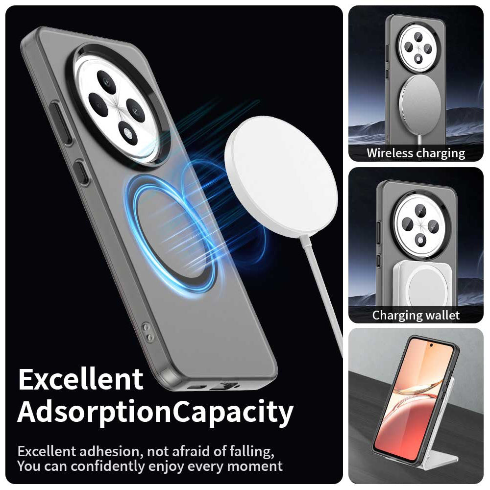 Funda MagSafe para Oppo Reno12 FS 5G / Reno12 FS 4G / Reno12 F 4G, Techsuit, CandyCase, Negra