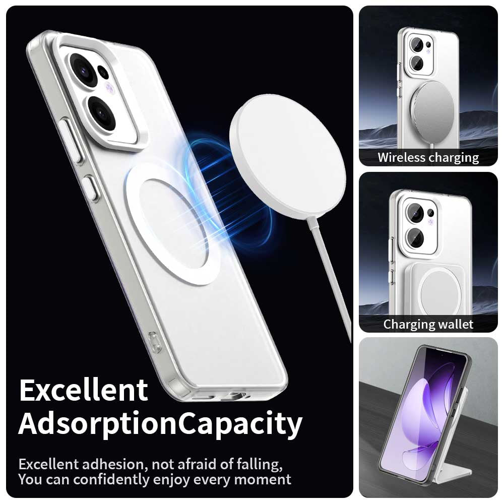 Funda MagSafe para Oppo Reno13 FS 5G / Reno13 F 4G / Reno13 F, Techsuit, CandyCase, Blanca
